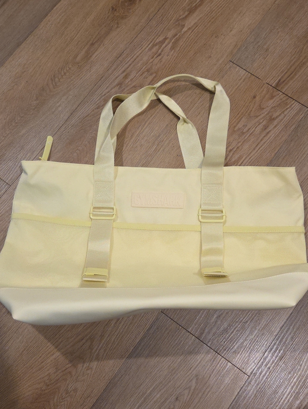 Gymshark Pastel Yellow Tote Bag with Dual Straps